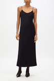 Another Tomorrow Satin Gown in Black
