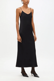 Another Tomorrow Satin Gown in Black