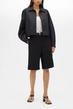 Another Tomorrow Short Balmacaan in Black