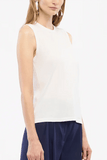 Another Tomorrow Sleeveless Tee in White