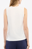 Another Tomorrow Sleeveless Tee in White