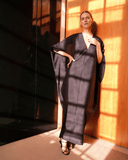 Another Tomorrow Voile Caftan in Black