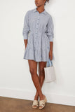 Apiece Apart Casual Dresses Anna Shirt Dress in Blue and White Stripe