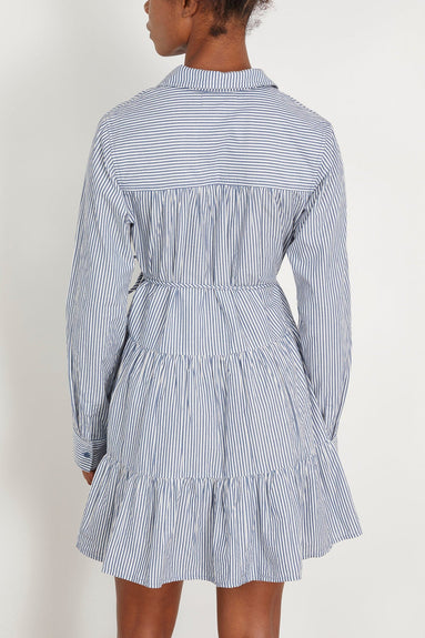 Apiece Apart Casual Dresses Anna Shirt Dress in Blue and White Stripe