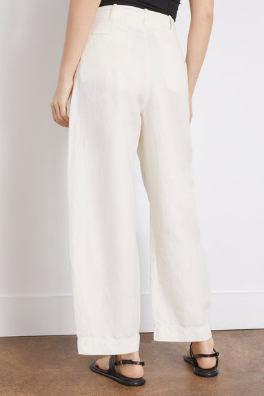 Apiece Apart Pants Bari Crop Trouser in Cream Apiece Apart Bari Crop Trouser in Cream