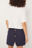 Cropped Polo in Ivory