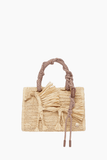 Alemais Ace Horse Raffia Box Bag in Blonde