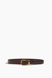 Nili Lotan Louise Belt in Dark Brown with Shiny Brass Buckle