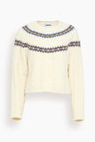 Saint Art Ainsley Fair Isle Sweater in Multi Ivory