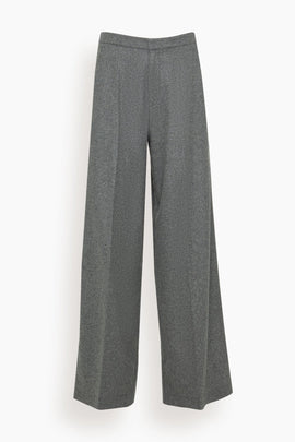Wool Cloth Palazzo Pants in Grigio Melange