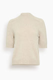 Loulou de Saison Ruth Short Sleeve Top in Beige