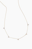 Vintage La Rose Necklaces Station Triangle Necklace in 14k Yellow Gold