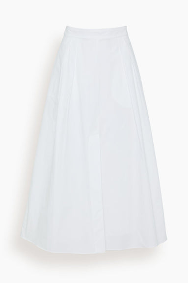 Rohe Skirts Wide Poplin Skirt in White