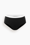 Staud Devon High Rise Bikini Bottom Black/White