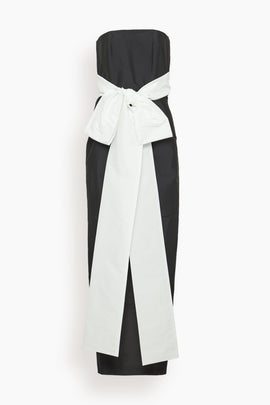 Lina Dress in Black/White