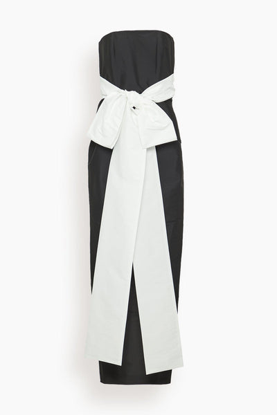 Lina Dress in Black/White