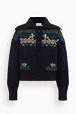Alemais Patsy Knit Cardigan in Ink