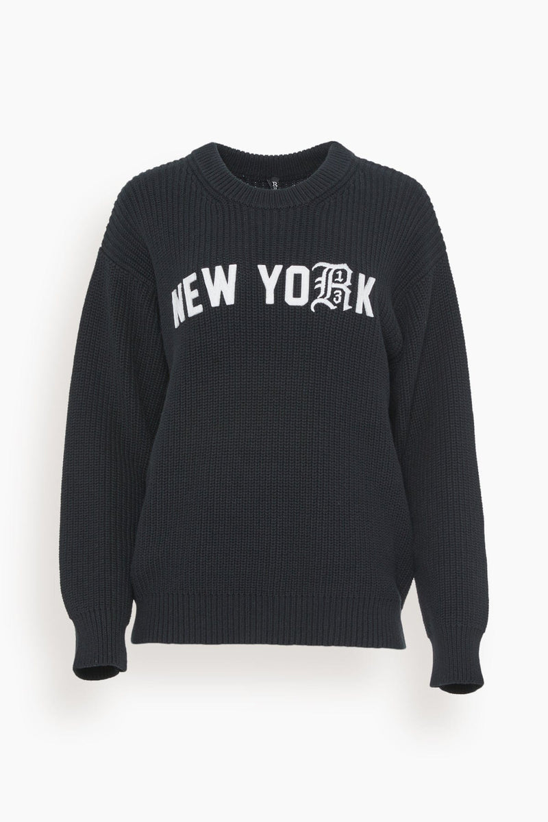 R13 New York Boyfriend Sweater in Black – Hampden Clothing