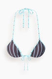 Staud Lido Triangle Bikini Top in Redondo Stripe
