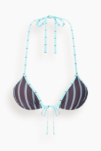 Lido Triangle Bikini Top in Redondo Stripe