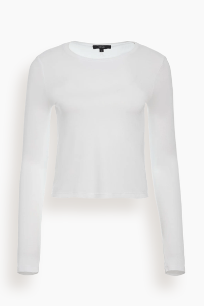 Dina Long Sleeve Tee in Blanc
