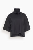 Rosetta Getty Tops Boxy Turtleneck Top in Black Boxy Turtleneck Top in Black