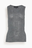 Nili Lotan Tops Becky Sweater Tank in Dark Grey Melange