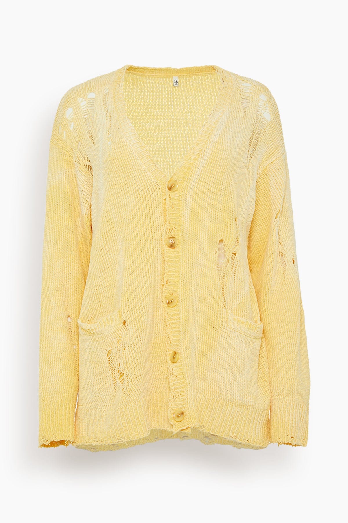 R13 Sweaters Boyfriend Cardigan in Yellow R13 Boyfriend Cardigan in Yellow