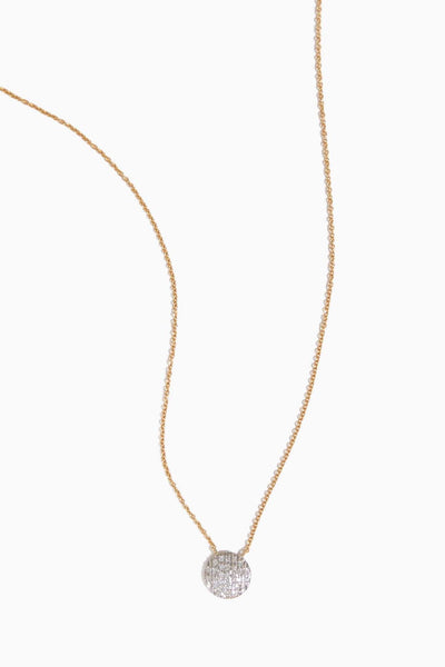 Lauren Joy Medium Disc Necklace in 14k Yellow Gold