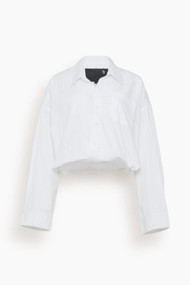 R13 Tops Crossover Bubble Shirt in White