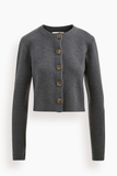 Brandon Maxwell The Ryder Knit Jacket in Heather Grey