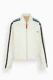 Marni Gabardine Zip Overshirt in Lily White