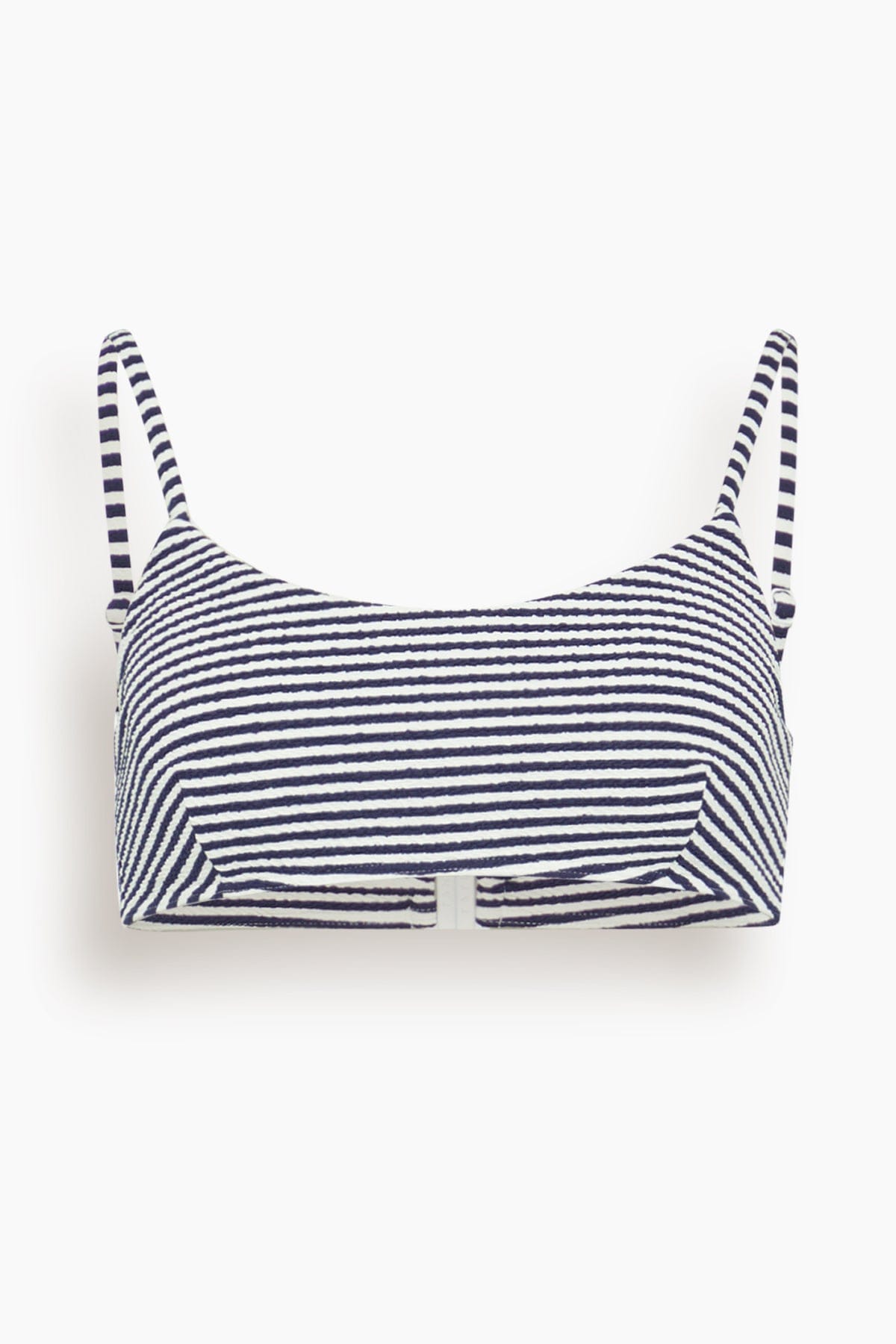 Tanya Taylor Seamless Kaia Top in Maritime Blue/Cream Multi
