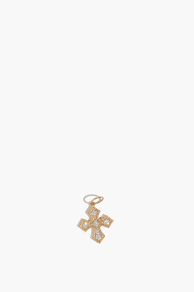 Vintage La Rose Necklaces Diamond Kerri Cross Pendant in 14K Gold