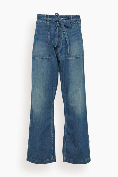 Belted Venti Utility Pants in Windsor Blue