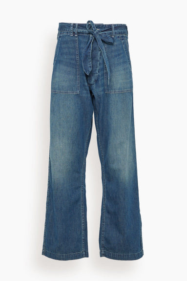 R13 Pants Belted Venti Utility Pants in Windsor Blue