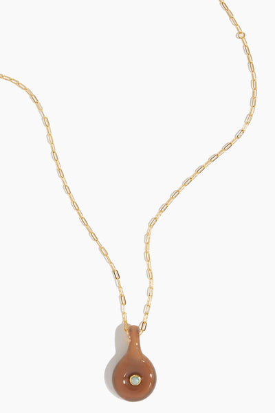 Muse Pendant Necklace in Sandstone/Taupe