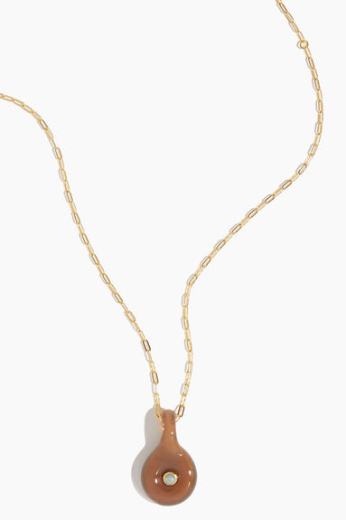 Lizzie Fortunato Necklaces Muse Pendant Necklace in Sandstone/Taupe