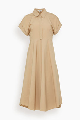 Poplin Power Dress in Trench