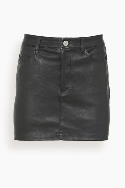 5 Pocket Mini Skirt in Black