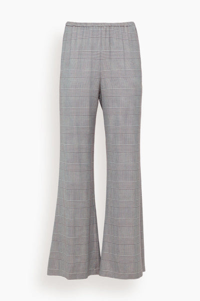 Prince of Wales Flared Pants in Rose