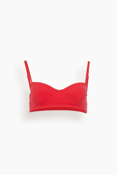 Zahara Bikini Top in Scarlet