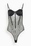 Kiki De Montparnasse Petite Fleur Bodysuit in Black