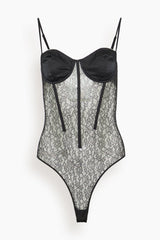 Kiki de Montparnasse Petite Fleur Bodysuit in Black – Hampden Clothing