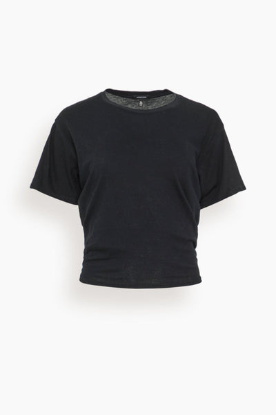 Tight Waist Tee in Black