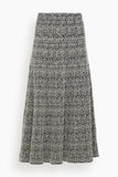 Brandon Maxwell The Miller Structured Knit Skirt in Black Static