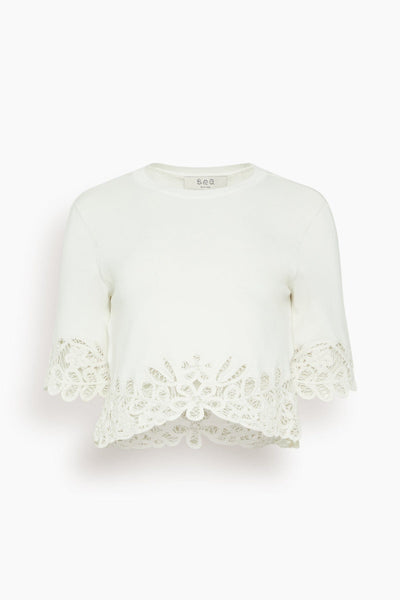 Elke Soutache Sweater in White