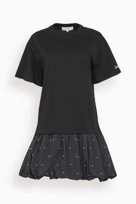 Alberta Pearl T-Shirt Dress in Black