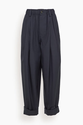 Wide Leg Pants in Blue Black