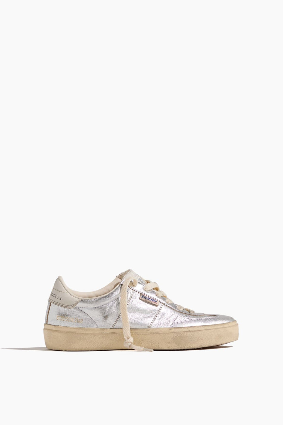 Golden Goose Low Top Sneakers Soul-Star Sneaker in Silver/White/Milk Golden Goose Soul-Star Sneaker in Silver/White/Milk